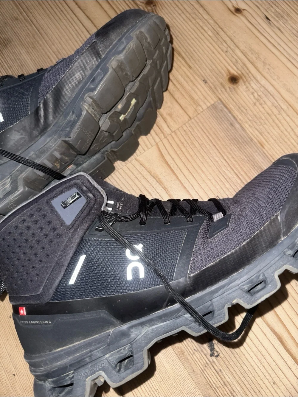 On Running Men’s Black Cloudrock Waterproof Trail Boots